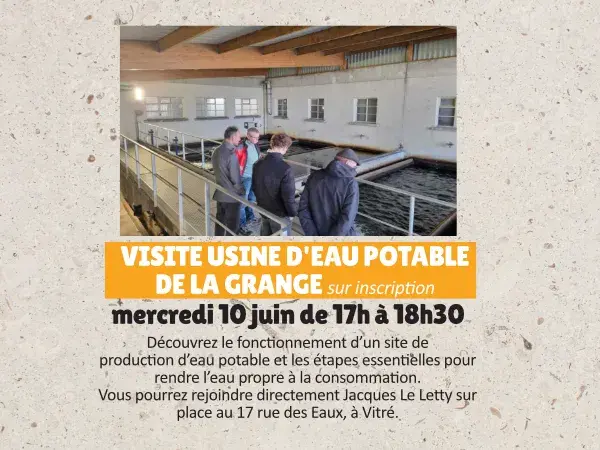 15ᵉ anniversaire : Visite usine d'eau potable de la Grange